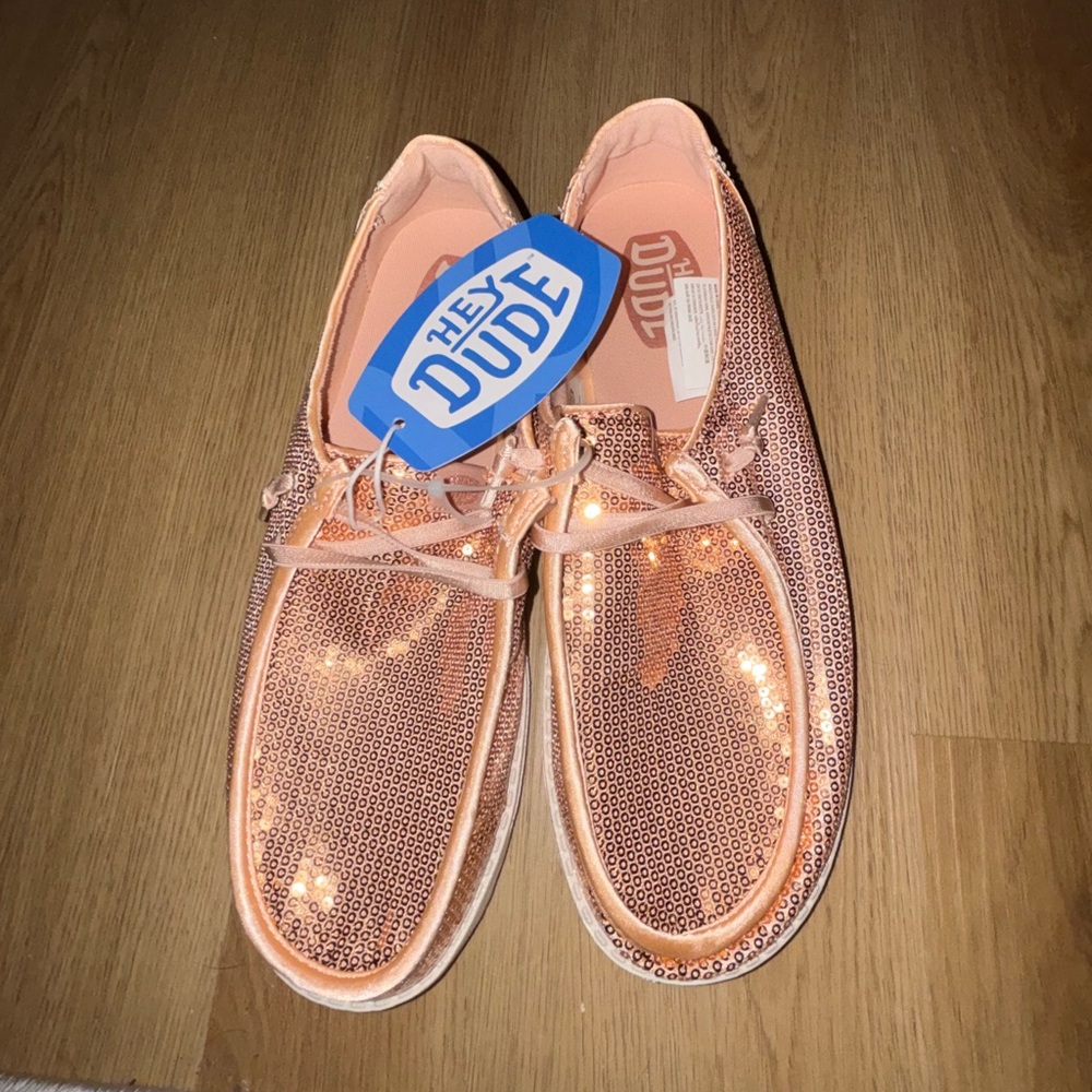 Sz. 10 Hey DUDE Wendy Disco Sequin shoes - Picture 2 of 9